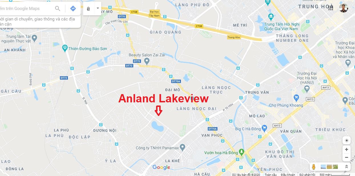 Vị trí chung cư Anland Lakeview